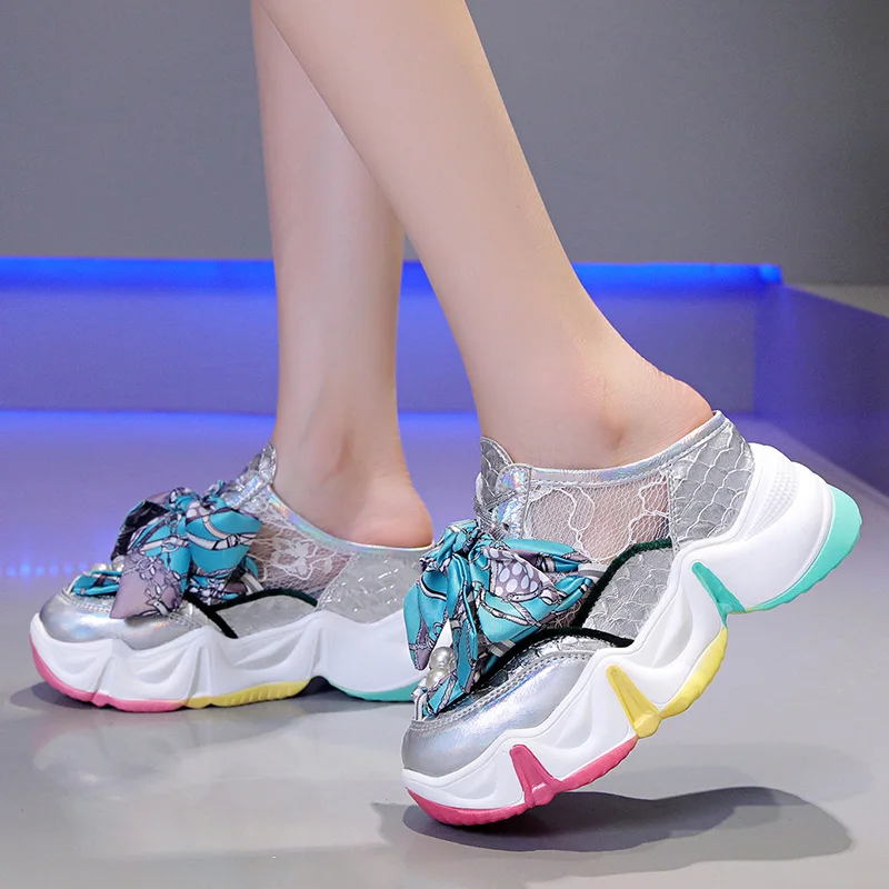 Сандалии женские на платформе Повседневные Удобные босоножки толстой танкетке с