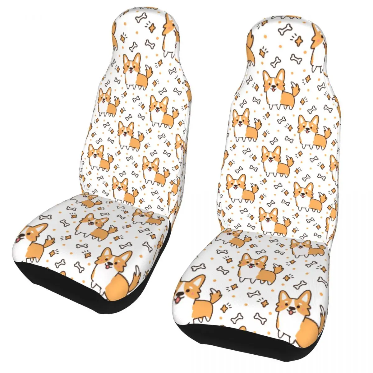 

Чехол на Автомобильный стул 2 шт.: чехол на автомобильное кресло с милым валлийским корги щенком-полу-индивидуальная посадка-вид спереди-подойдет для любого автомобиля/грузовика/фургона/RV/внедорожника