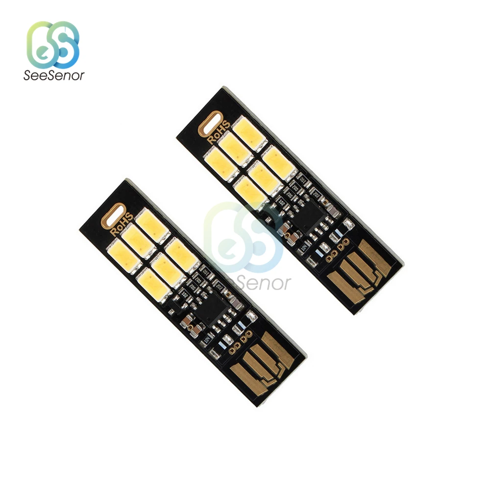 

Портативный светодиодный мини-светильник 5730, USB, 5 В, 2 шт.