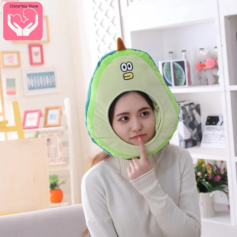 Горячая Распродажа Новый мультфильм авокадо капюшоном плюшевая игрушка в шапке