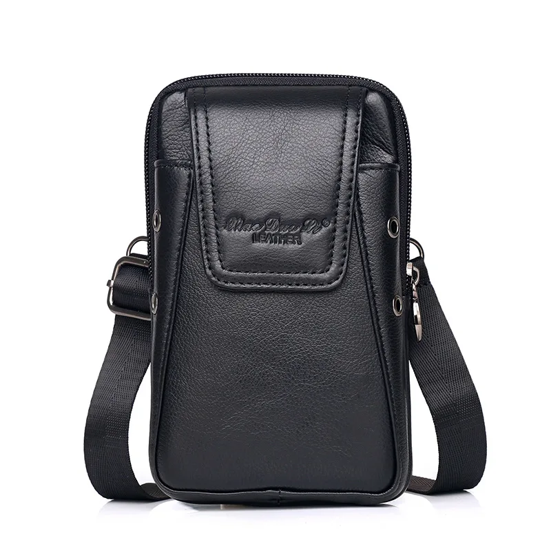 XiaoDuoLi бренд натуральная кожа мобильный телефон сумка чехол для мужчин поясной