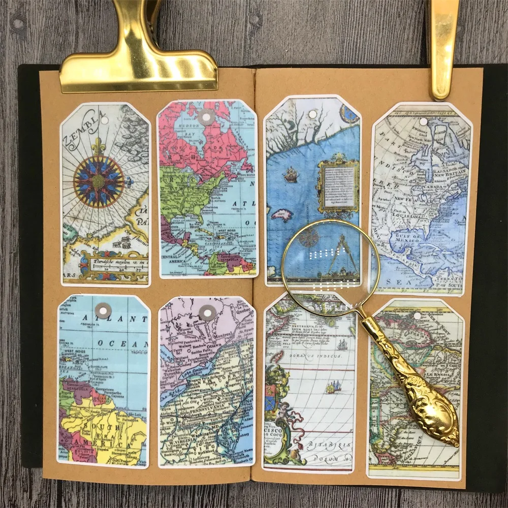 11 шт./компл. Ретро винтажная карта бирки бумажный набор для скрапбукинга альбом