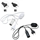 Цоколь для лампы E14, 1,8 м, держатель кабеля питания, Электрический силовой диммер, провод с переключателем для гималайской соляной лампы, вилка USEU