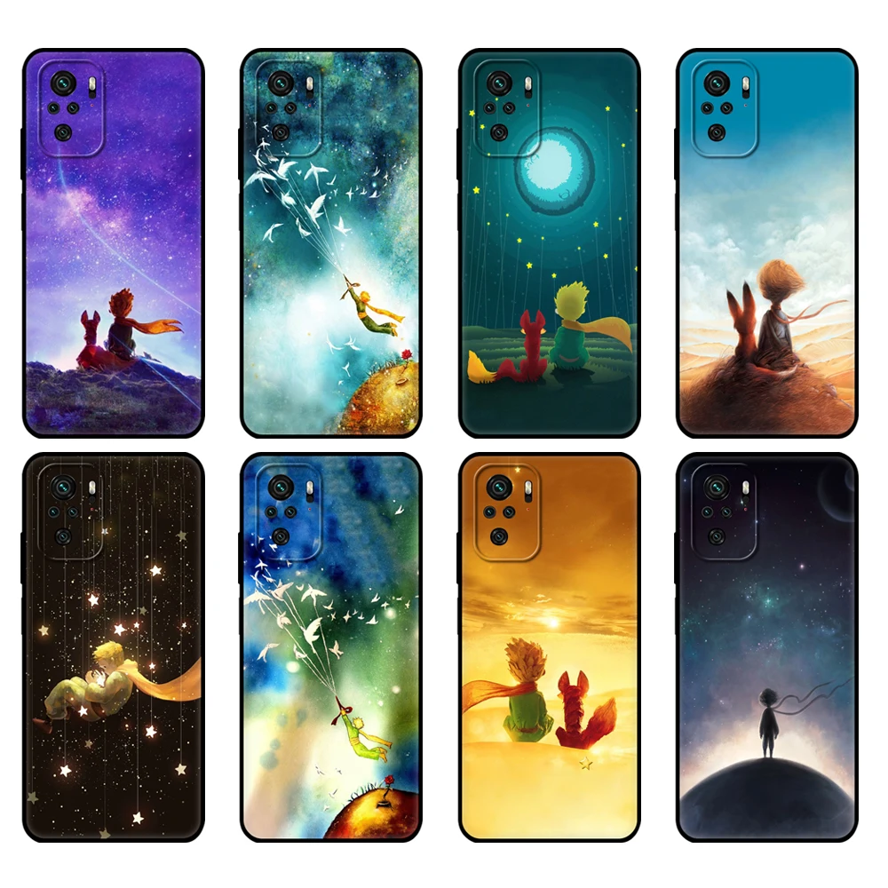 Черный чехол из ТПУ для Xiaomi Redmi 9T, чехол для Redmi Note 9T, Note 10 Pro, чехол с маленьким принцем и лисицей