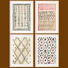 Марокканский коврик, художественные принты, Настенный декор в стиле бохо, нейтральный плакат, Геометрическая текстура, холщовая живопись, Современная богемная домашняя Настенная картина