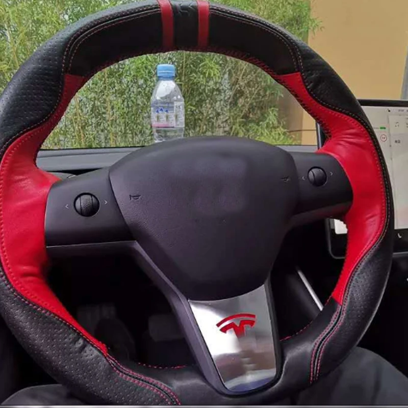Подходит для рулевого колеса Tesla model 3 нашивка из алюминиевого сплава внутренние