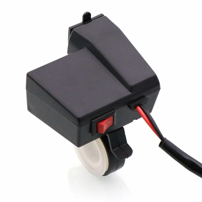 

Motorcycle USB Charger Dual Port 12V Waterproof Dustproof 3.1A Motorcycle Handlebar Charger with Voltmeter LED Display Sockets
