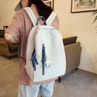 school backpack simple womens backpacks bookbag for girls large capacity solid color schoolbag outdoors travel backpack