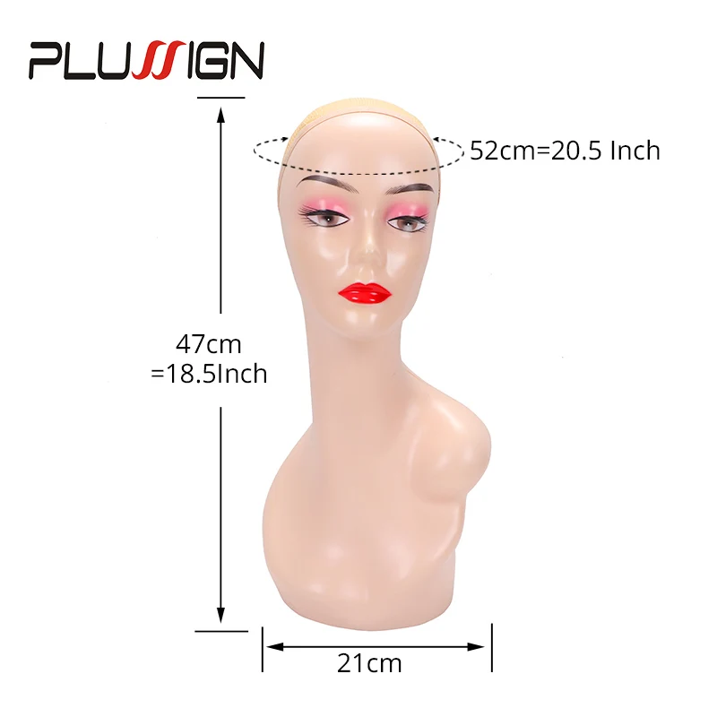 Plussign парик дисплей ing модель головы женский манекен окружность шляпа