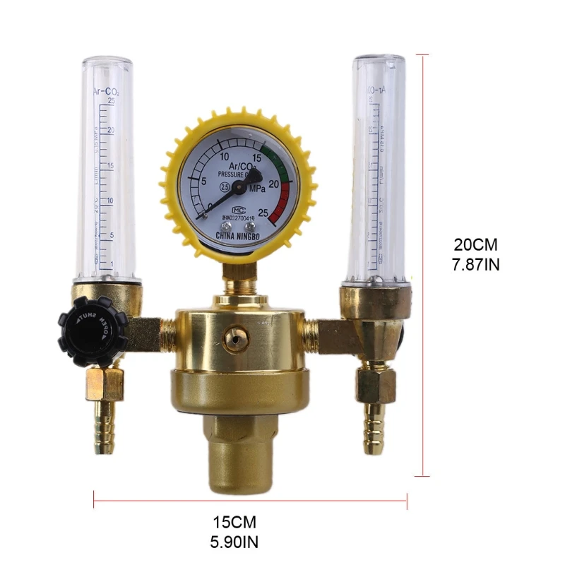 

Boutique Control Gas Regulator Dual Flowmeter for Professional Welding Manufacturing Cutting Air Compressor