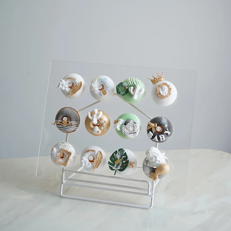 Акриловые пончики Дисплей стеллажи для выставки товаров 11/12 шт Держатель детей