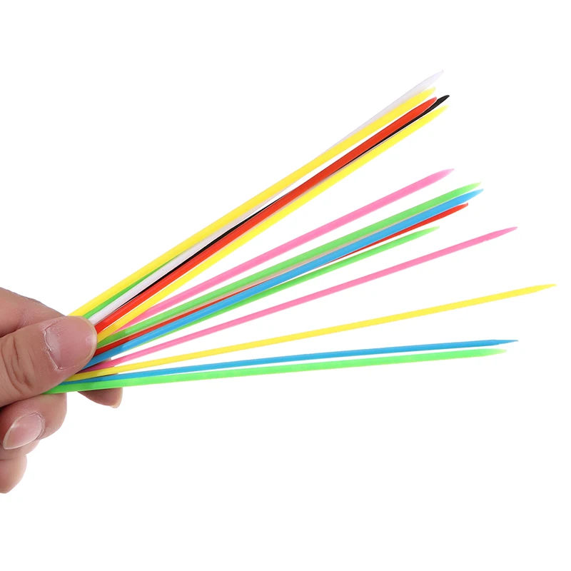 Palos de p&uacute;as con caja de juego para ni&ntilde;os, juguete educativo tradicional de pl&aacute;stico colorido, Mikado, Spiel, 30 Uds., gran oferta-3