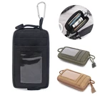 Карманный Кошелек с водонепроницаемой молнией, тактическая поясная сумка, маленький кошелек для монет, женская сумка для ключей, нейлоновый минималистичный кошелек