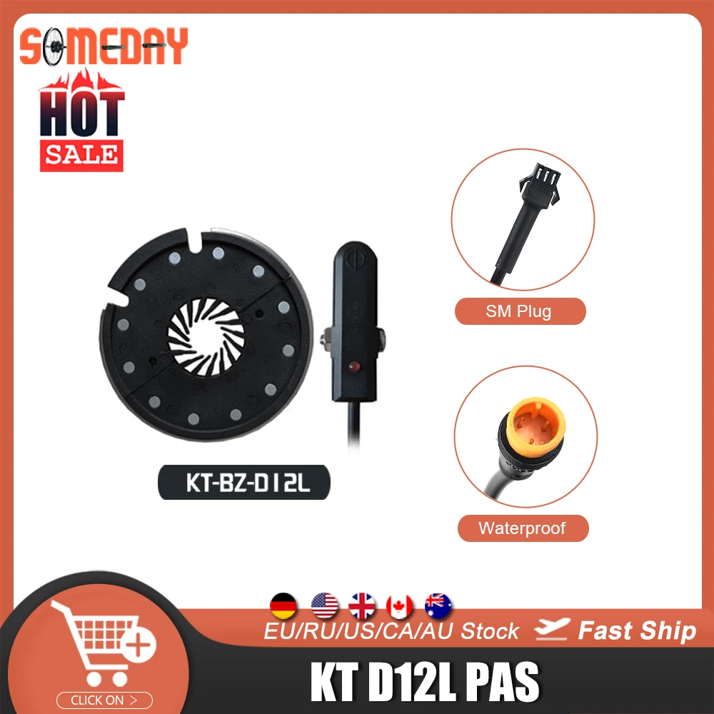 

Kunteng KT-D12 Double Hall 12 Magents Pedal Assistant Sensor half-half Design Left PAS for Electric Bikes