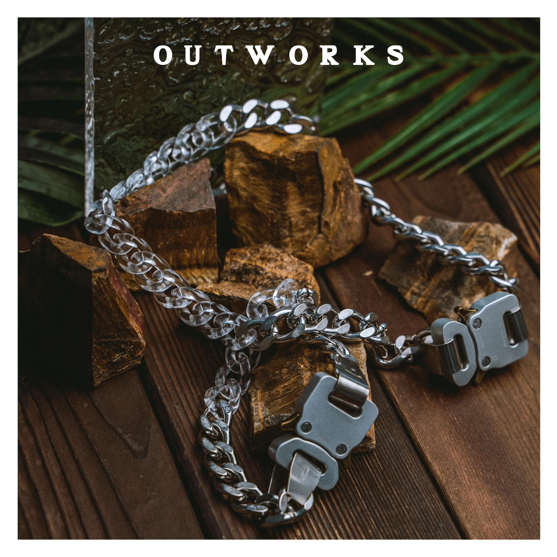 Браслет Outworks для мужчин и женщин в стиле хип-хоп/панк 1017 дюйма | Украшения