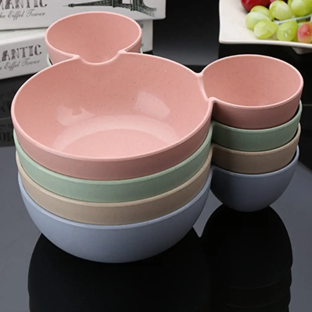 Тарелка из бамбукового волокна креативная тарелка разделенная на столовое блюдо