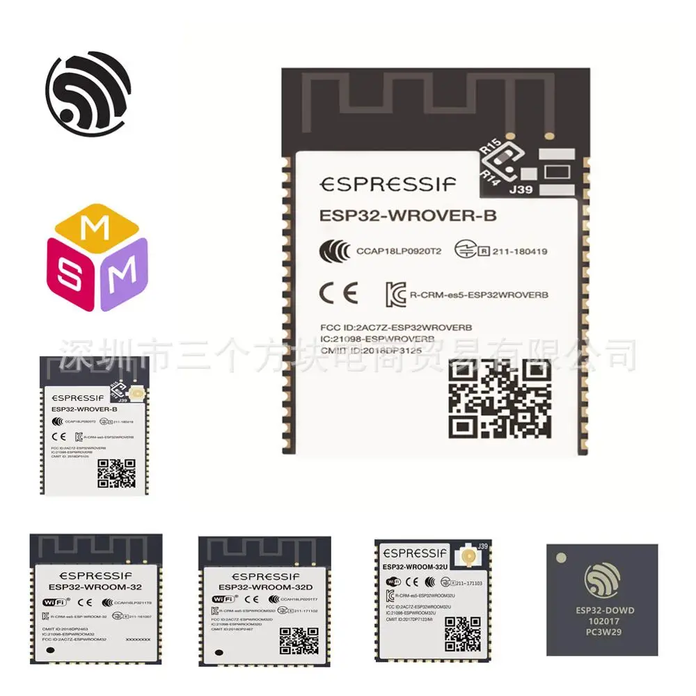 ESP32 WROVER B/IB AIoT Espressif SoC двухъядерный Wi Fi и BT/BLE модуль беспроводной/Прозрачная