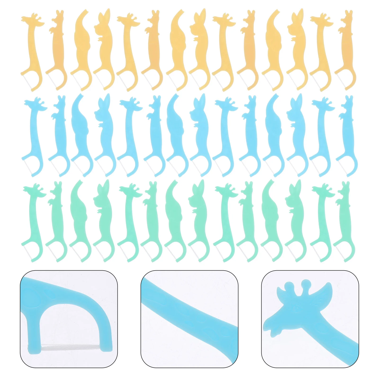 

48 шт милые детские зубные чистящие нити палочки с мультяшными нитями (разные цвета)