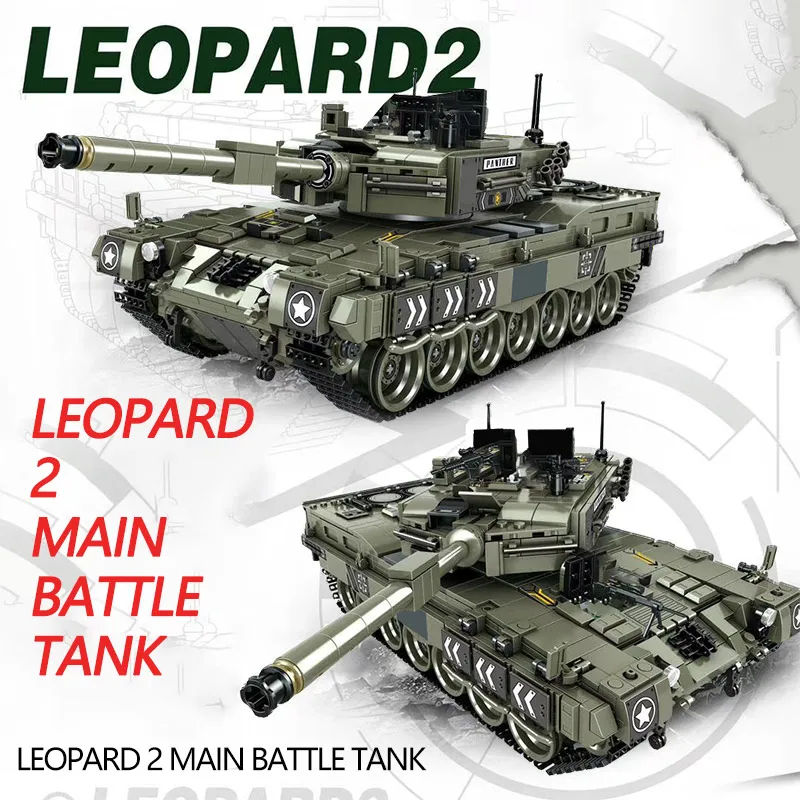 1747 шт. Leopard 2 основная модель боевого танка строительные блоки совместимые с