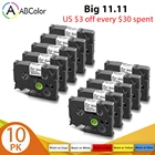 10PK 12 мм ламинированная этикетка лента черная и белая 231 заменить для 231 131 431 531 631 731 принтера лента для принтера для печати ярлыков