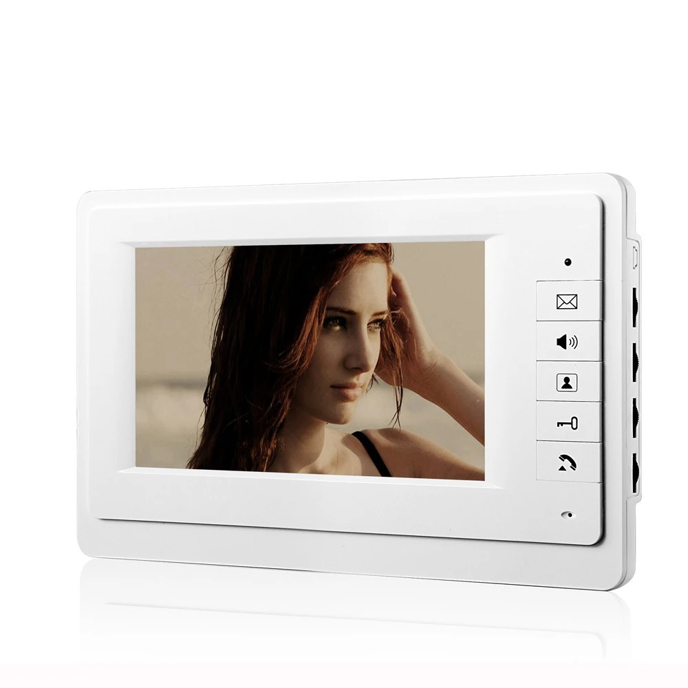 multi floor building wire video door phone 7 inch lcd display intercom system for visitor hd camera id card unlock free global shipping