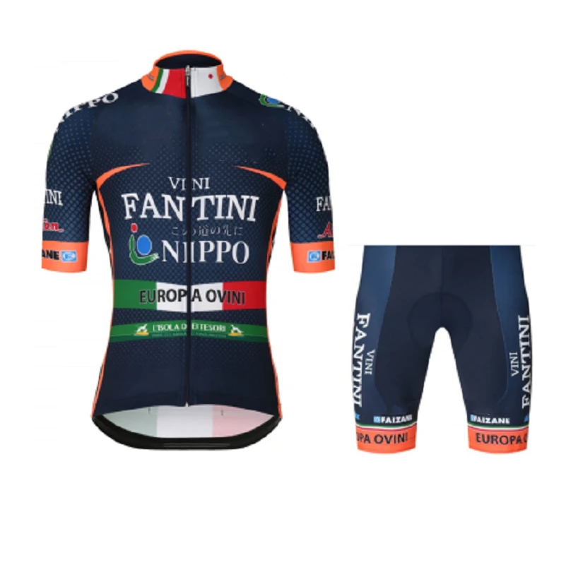 New VINI Summer Cycling Jersey Set Breathable Team Racing Sport Bicycle Jersey Mens Cycling Clothing Short Bike Jersey NW - Цвет: 2