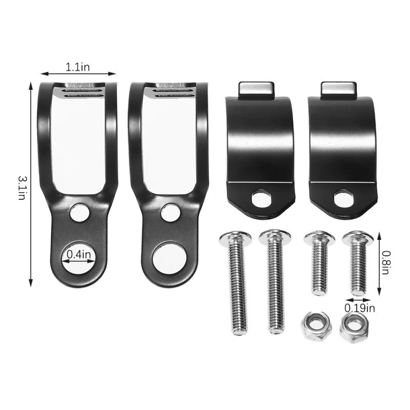 1 пара Универсальный кронштейн для поворотников мотоциклов и фар черный