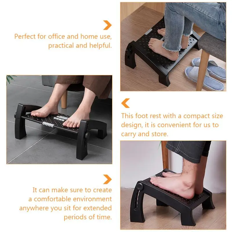

1pc Office Desk One Step Stool Footstool Adjustable Foot Rest Santd Stool