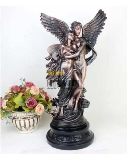 

Character angel Retro hand painted handicraft european-style when angel figures Classical home craft decoration wine sports