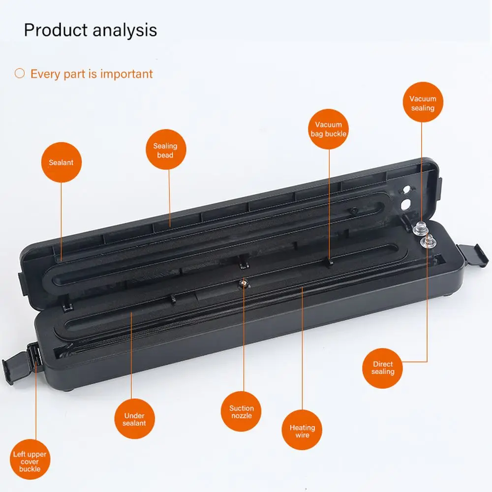 

Vacuum Sealer Food Packaging Machine For Food Vacuum Packing Sealer Kitchen Storage Vacuum Food Sealing Bags With Free 10pcs