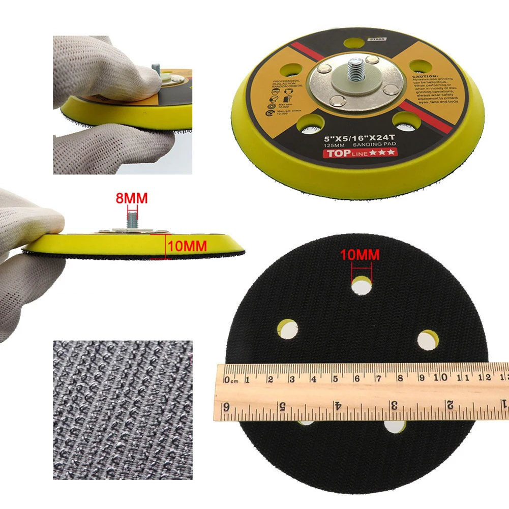 Универсальный 125 мм/5 дюймов 5 отверстий пневматический полировальный диск