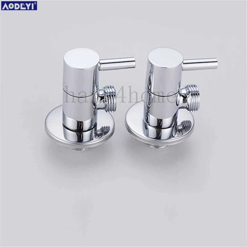 

2 PCS 1/2"male x 1/2" male Brass Bathroom Angle Stop Valve Chrome Copper Tap Toilet Bathroom Basin laundry