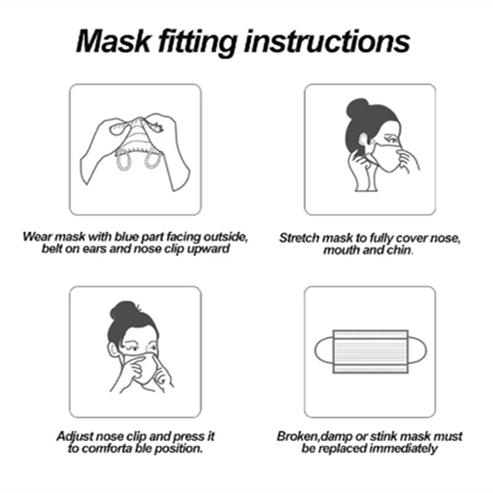 10-100pcs Mask Colored Mouth Nonwove 3-layer Disposable Mascarillas Anti-spray Particles Breathable Face Fast Ships | Безопасность и