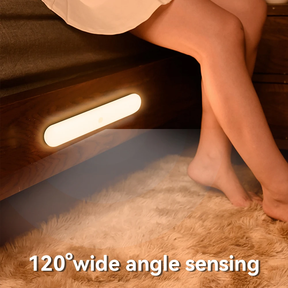 pir led motion sensor light cabinet light rechargeable night light led lamp wardrobe kitchen bedroom closet cabinet backlight free global shipping