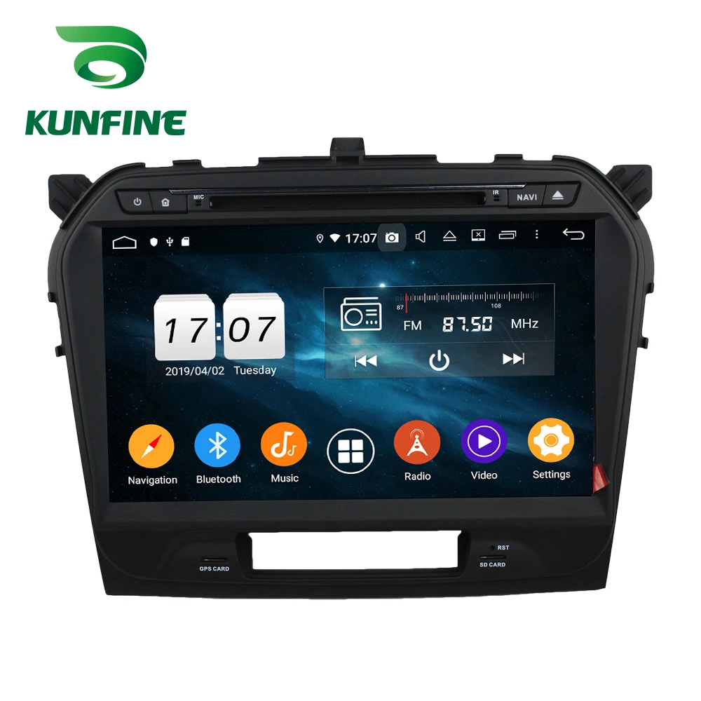KUNFINE Android 9,0 Восьмиядерный 4 Гб ОЗУ 64 Гб ПЗУ автомобильный DVD gps мультимедийный плеер стерео для SUZUKI Vitara радио головное устройство