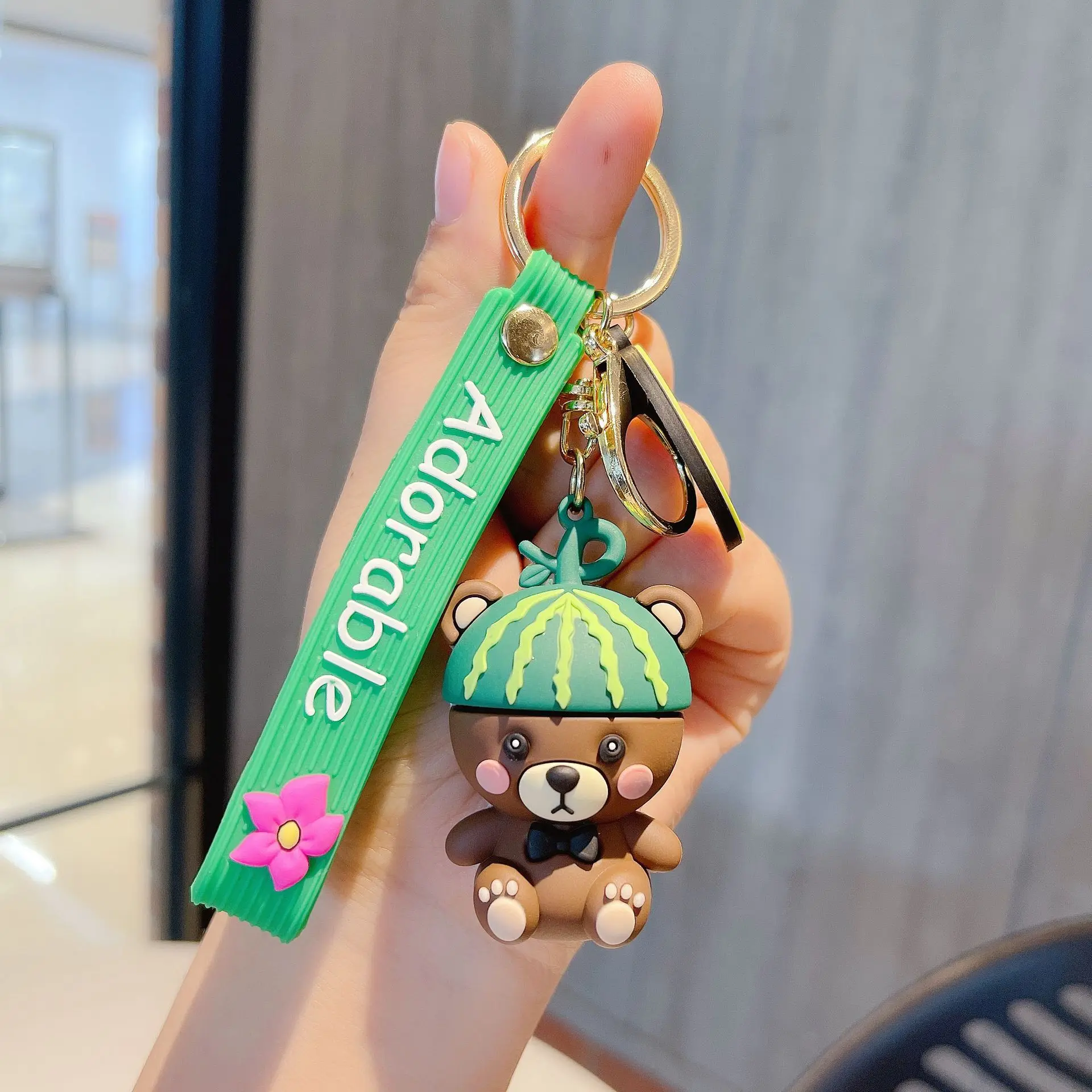 

Cute Keychain Creative Cartoon Key Chain Animal Panda Key Rings Car Bag Keyring Soft Kawaii Panda Pendants