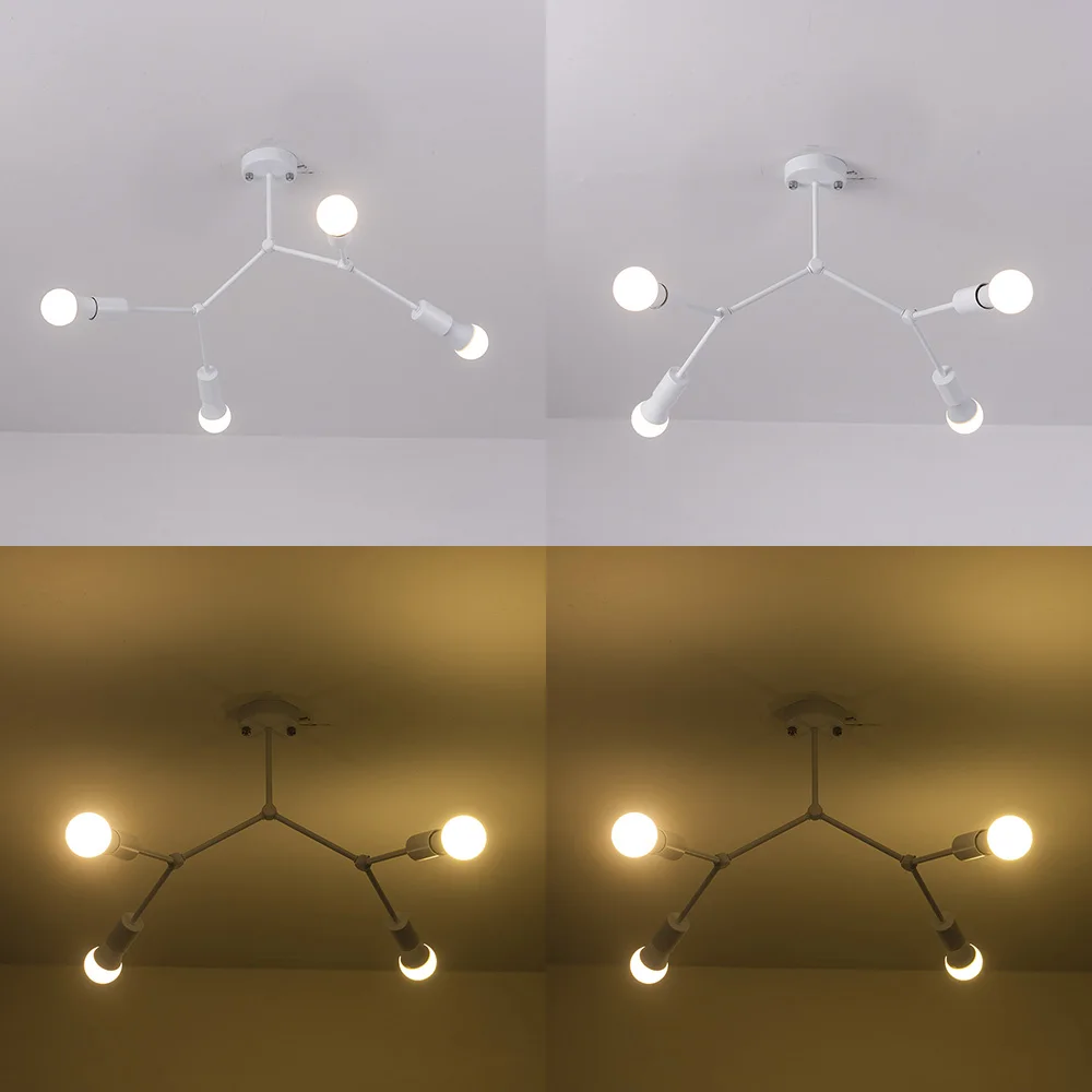 Бесплатная доставка новая светодиодная люстра с 3 и 4 головками для гостиной