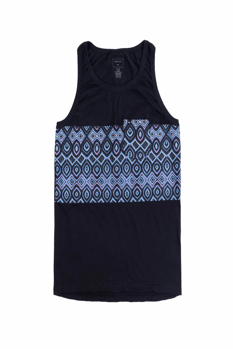 Майка мужская Трикотажная синего и черного цвета без рукавов | Мужская одежда