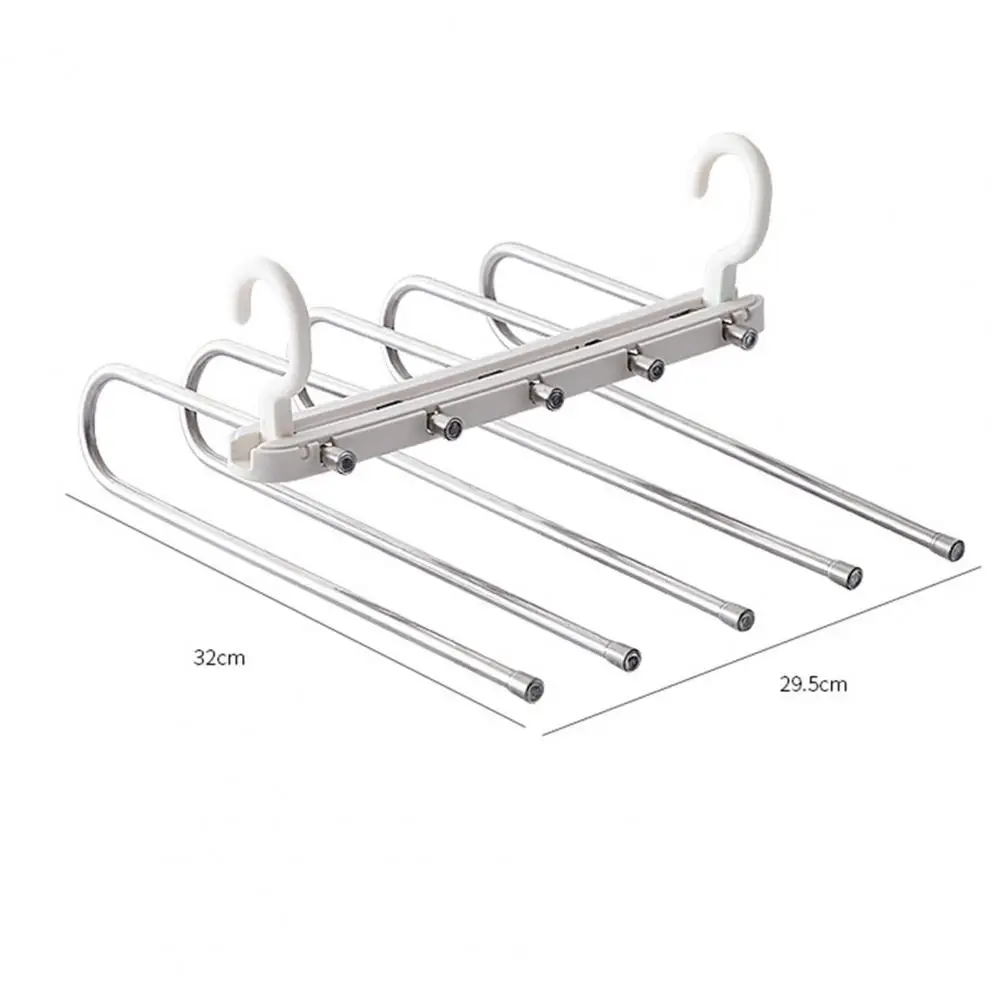 

5 in 1 Pant Rack Hanger for Clothes Organizer Multifunction Shelves Closet Storage Organizer StainlessSteel Magic Trouser Hanger