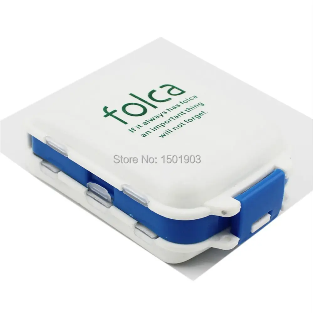 

Folding 8grid a week pill box Storage Collections Container Box Case Refillable Bottles