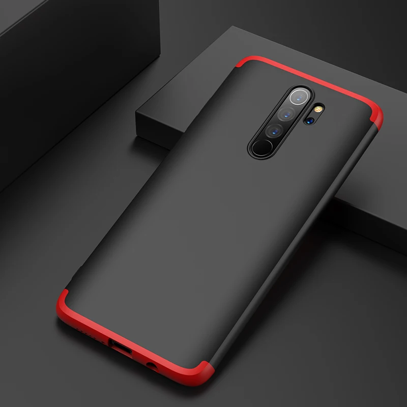 Чехол из ПК с полной защитой для Xiaomi Redmi Note 8 Pro чехлы телефонов 3 в 1 матовый жесткий