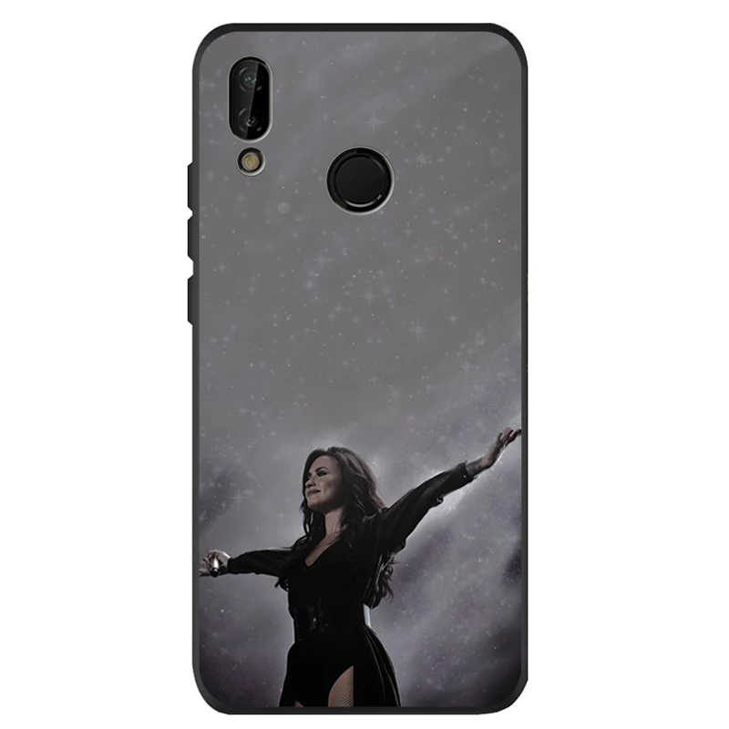 Черный силиконовый мягкий чехол Деми Lovato для телефона Huawei P40 P30 P20 P10 P9 Lite Pro 2019 P smart 2