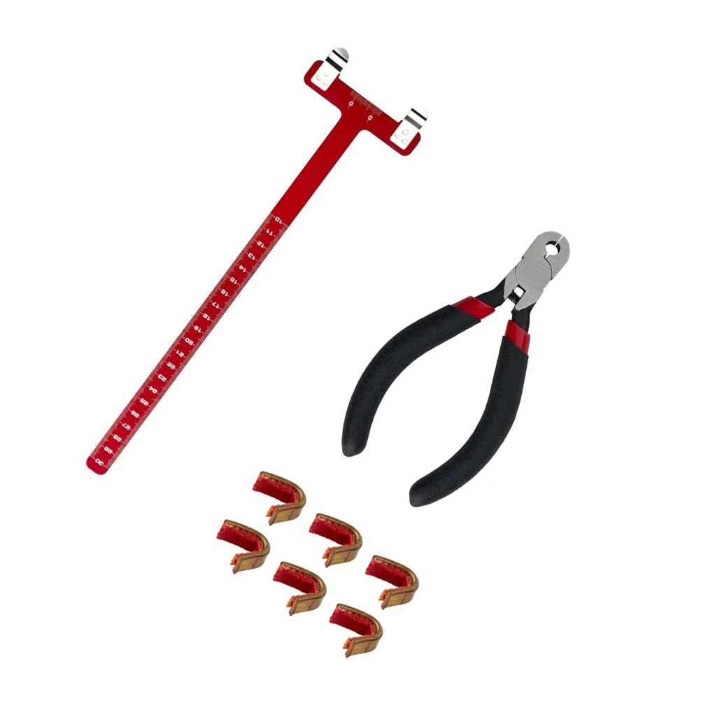 

1 Set Archery String Nocking Point Clamp Archery Copper Buckle Ruler Tool