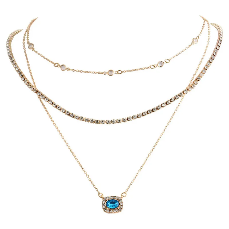 Женские Ювелирные изделия с голубыми драгоценными камнями и бриллиантами