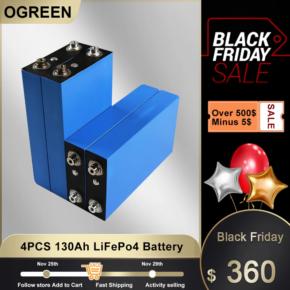 

4 шт., литий-ионные аккумуляторы 3,2 В Ач