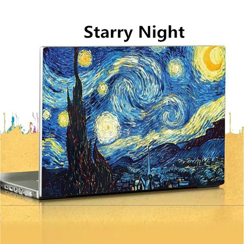 15 дюймов Ван Гог Звездная ночь картина маслом ноутбук шкуры крышка наклейки|stickers