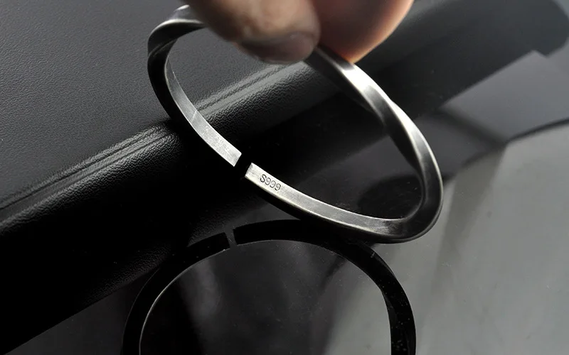 Мужской браслет из серебра 925 пробы в стиле панк|Гибкие и жесткие браслеты| |