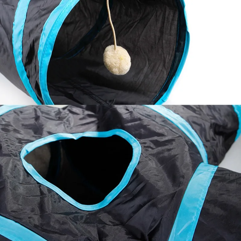 

Portable Pet Cats Puzzle Tunnel Toy Collapsible Cat Tunnel 4/5 Way With Ball For Kittens Comfortable And Breathable Stylish