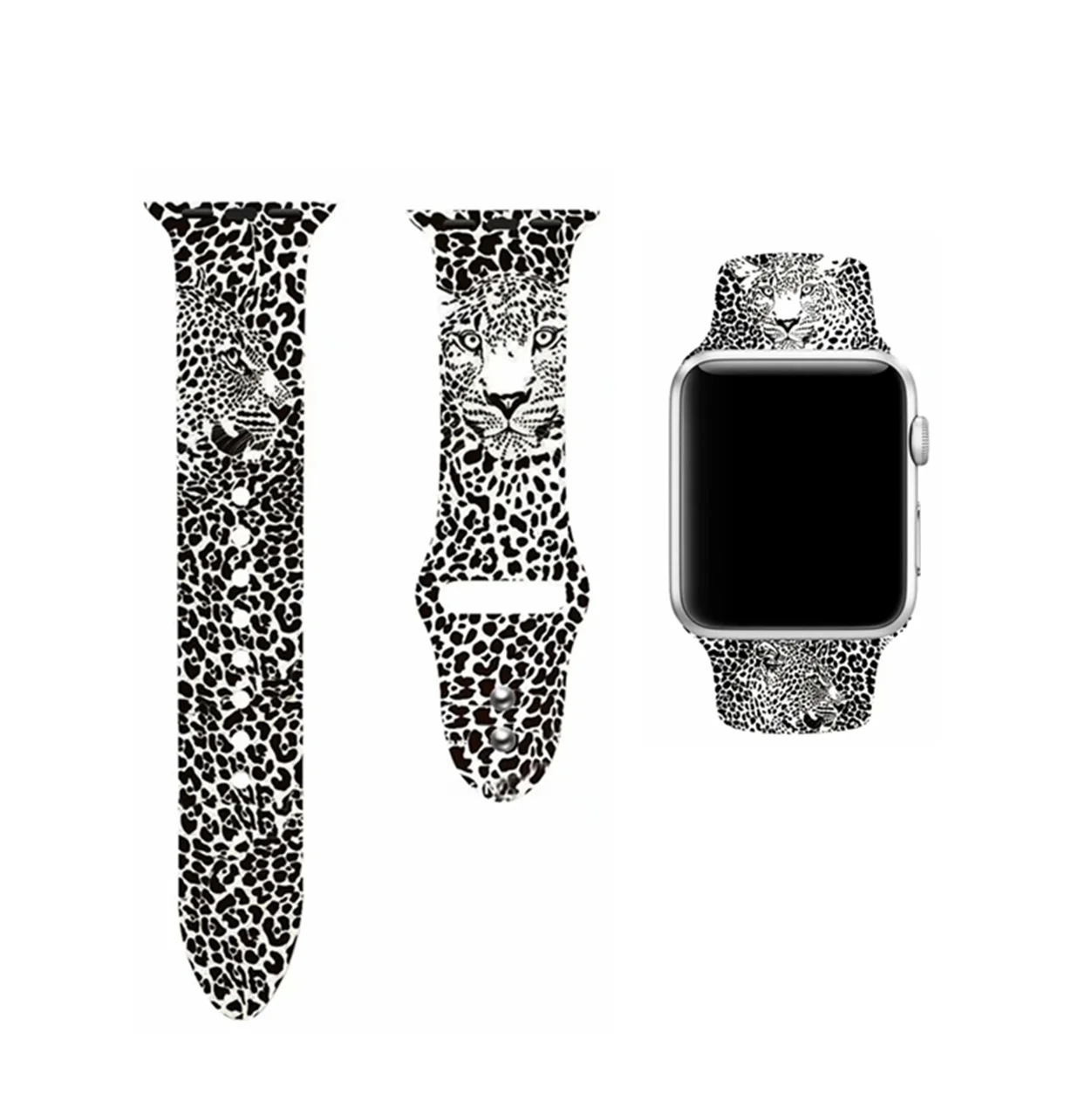 Apple watch Band цветочный Леопардовый силиконовый Печатный сменный ремешок браслет для iwatch 1 2 3 4 четыре стиля