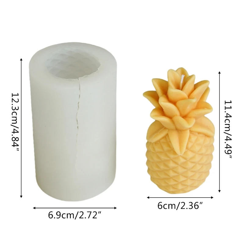 

3D Pineapple Silicone Mold for Baking Chocolate Cake Mould Plaster Candle Making E56C